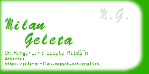 milan geleta business card